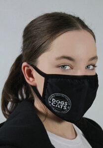 Bex models charity face covering