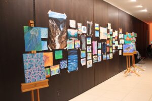 Some of the pieces of art on display at the Watercolour exhibition