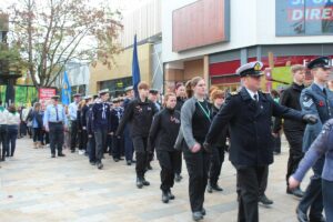 Public Services students take part in Bracknell's Remembrance Parade.