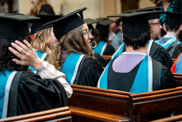 Some of the graduates waiting to graduate