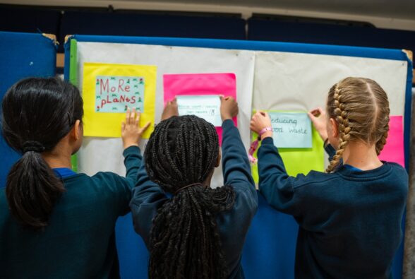 Three pupils from St. Joseph’s Catholic Primary School suggest ideas to help the environment and limit climate change. 