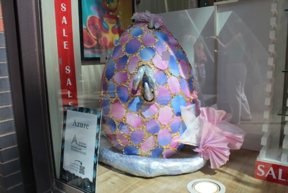 The Azure, Sea Dragon egg on display in The Lexicon