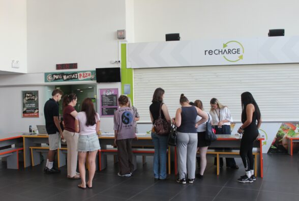 Students getting their results